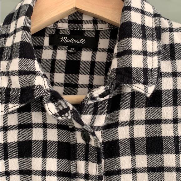 Madewell | Plaid black/white flannel shirt - Picture 5 of 6